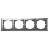 Ramka SENTIA 4x srebro połysk  IP 20