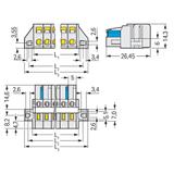Gniazdo MCS‑MIDI Classic 12‑biegunowe jasnoszare raster 5mm 721‑112/027‑000 /25szt./ WAGO