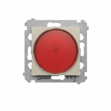 Simon 54 Sygnalizator świetlny LED czerwone światło kaszmir mat DSS2.01/42