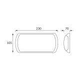 Ideus kinkiet zewnętrzny LED Enduro 12W 1180lm 4000K czarny IP65 03875