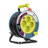 Przedłużacz bębnowy MINI 4 gniazda (Schuko) metalowy stojak polwinit H05VV-F 3x1mm2 długość 15m limo