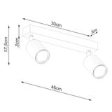 Sollux Plafon VERDO 2 czarny SL.1291