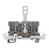 X-COM złączka bazowa 2-pinowa rozłączalna z szyną ekranową szara