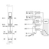moduł sterowania silnikami krokowymi RS-422 24V 20mA WAGO