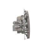 Simon Basic Gniazdo antenowe R-TV przelotowe 10 dB 1x wejście: 5–862 MHz stal inox