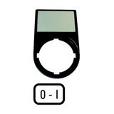 M22S-ST-X89 abliczka opisowa 0-I 50x30mm czarna prostokątna 218147 EATON