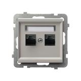 SONATA Gniazdo komputerowe podwójne, kat. 6 MMC kaszmir