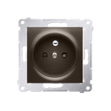 Simon 54 Gniazdo z/u i przesłonami 16A z. śrub. brąz mat