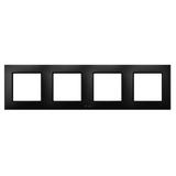 ARIA Ramka poczwórna do łączników IP-44 - kolor czarny metalik