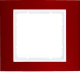 BERKER B.3 Ramka pojedyncza aluminium czerwony/biała 10113022 HAGER