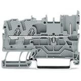 X-COMS złączka bazowa 2-prz./1-pin. szary