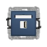 ICON Mechanizm ładowarki USB pojedynczej USB A, 5W max., 5V, 1A navy blue