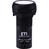 ECF-11-W - Przycisk kompaktowy z guzikiem krytym, 1NO+1NC, Biały