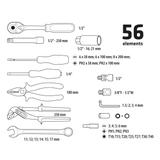 Zestaw narzędzi, 56 szt.