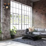 MILAGRO Kinkiet ULF BLACK/WOOD 1xE27 60W