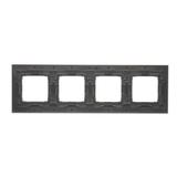 Simon 54 Nature Ramka 4-krotna Nature-Szkło KSIĘŻYCOWA LAWA IP20/IP44* (*IP44-należy zastosować zestaw uszczelek DUN4) DRN4/74 KONTAKT