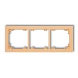 DECO Ramka potrójna z tworzywa DECO Pastel Matt brzoskwiniowa 45DR-3 KARLIK