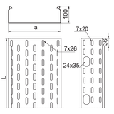 KOJ100H100/3 N KORYTKO 1,0 MM
