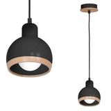 Milagro lampa wisząca Oval E27 czarna MLP7045