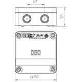 B 9/T M/5, PUSZKA INSTAL.Z LISTWĄ ZACISK.V
