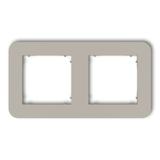 MINI Ramka uniwersalna podwójna zaokrąglona z tworzywa taupe