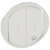 CELIANE - KLAWISZ PODWÓJNY PODŚWIETLANY ANTYBAKTERYJNY BIAŁY, Legrand