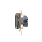 Simon 54 Gniazdo IP44 Z USZCZELKĄ 16A z. śrub. klapka transp. złoty mat *Uszczelka do ramek S54 PREM