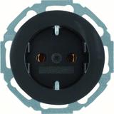 R.classic Gniazdo SCHUKO samozaciski czarny Berker 47452045 WLS1100BG HAGER