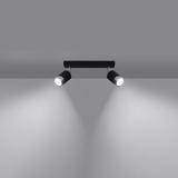 Plafon NERO 2 czarny/chrom