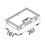tehalit.VE-EE Pokrywa uchylna płytki montaż E04 147X247 5mm stal szary PA KDE04057011 HAGER