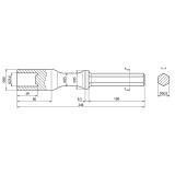 Głowica do młota udarowego Atlas Copco Cobra, do uziomów rurowych fi 25 mm, dł. 246 mm, stal