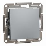 Asfora, przycisk 1-biegunowy, bez ramki, stal