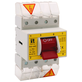 ROZŁĄCZNIK DŹWIGN.4 BIEGUN. 80A Z CZOŁEM ŻÓŁTO-CZERWONYM