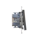 Simon 55 Przycisk zwierny podwójny zwierny bez piktogramu szybkozłączka Grafitowy mat