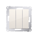 Simon 54 Przycisk potrójny 10A szybkozłączka kremowy