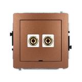 DECO Mechanizm gniazda głośnikowego pojedynczego, bez pola opisowego (typu banan - czerwony i czarny