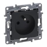 Niloe Selection - Gniazdo 2P+Z 16A - 250 V (Z Przesłoną Zaciski Automatyczne) Antracyt 762225 LEGRAND