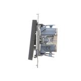 Simon 55 Przycisk zwierny /światło/ z podświetleniem LED szybkozłączka Grafitowy mat