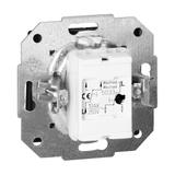 Łącznik podtynkowy schodowy podwójny Pearl, 10A, 250V, WP-2/5P, czarny