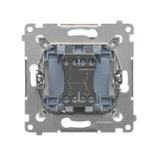 Simon 54 Łącznik dwubiegunowy 16A 250V zaciski śrubowe srebrny mat DW2A.01/43 KONTAKT