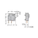 złączka do płytek drukowanych czerwona raster 5/5,08 mm