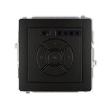 DECO Mechanizm elektronicznego sterownika roletowego (przycisk centralny/dodatkowy) czarny mat