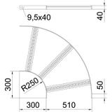 SLB 90 62 500 A2 Łuk 90°