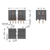 MCS-MINI Classic wtyk 6-bieg. czarny raster 3,5 mm /100szt./ WAGO