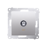 Simon 54 Gniazdo antenowe SAT pojedyncze Do instalacji indywidualnych srebrny mat