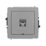 DECO Mechanizm gniazda komputerowego pojedynczego 1xRJ45, kat. 6, ekranowany, 8-stykowy, bez pola op