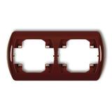 TREND Ramka pozioma podwójna brązowa