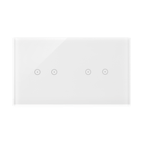 Simon 54 Touch Panel dotykowy S54 Touch 2 moduły 2 pola dotykowe poziome + 2 pola dotykowe poziome biała perła DSTR222/70 KONTAKT