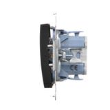 Simon 54 Przycisk pojedynczy rozwierny bez piktogramu 10A szybkozłączka czarny