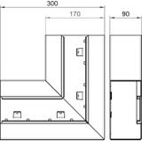 GS-SFS90170RW, Naroże płaskie 90X170 CZ.B.